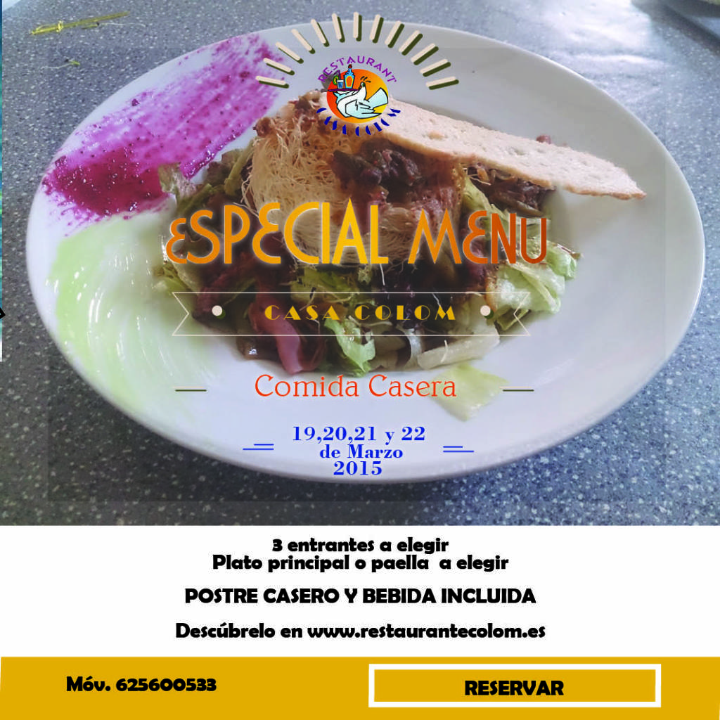 especial menu