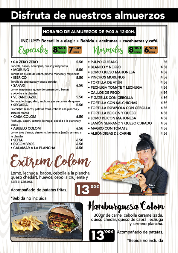 carta ALMUERZOS 25